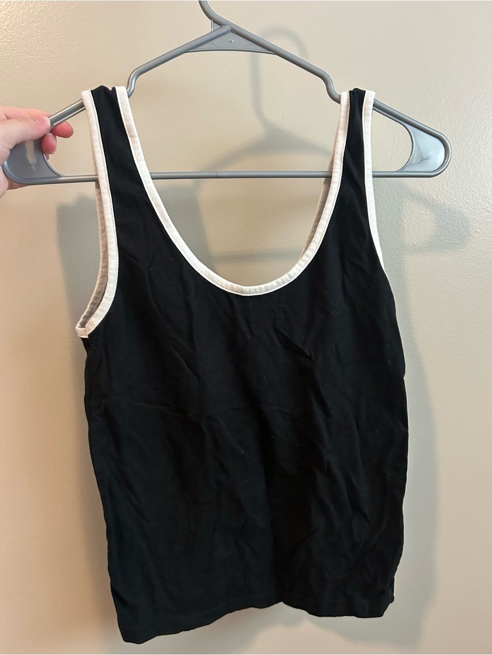 OAK + FORT Black Tank with White Trim